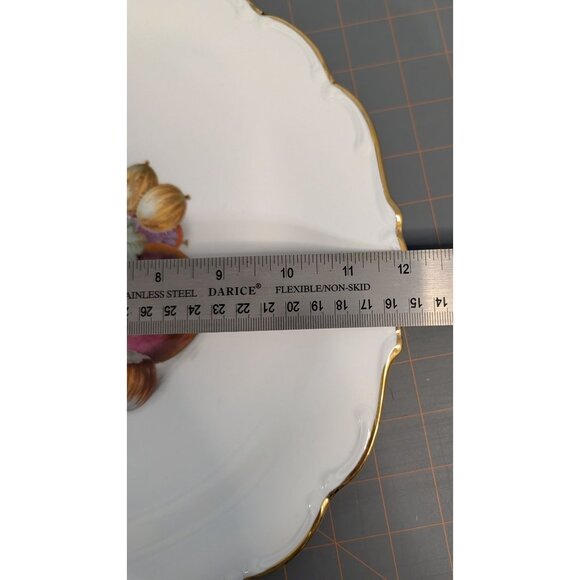 Vintage Bavarian Fruit Design Plate Gold Trim Bavaria Schumann Germany 56 - Picture 8 of 10